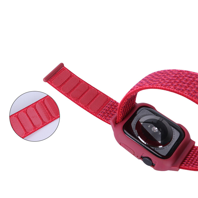 Caso + cinghia Per Apple Watch band 44 millimetri 40 millimetri iwatch fascia di nylon 42 millimetri 38 millimetri pulseira Apple watch 5 4 3 correa cinturino del braccialetto
