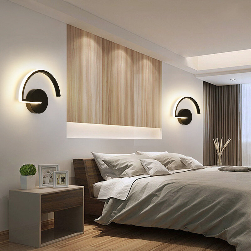 Applique da parete a LED per camera da letto Nordic semplicità applique per camera  da letto soggiorno corridoio specchio studio lettura apparecchi di  illuminazione per interni / Illuminazione per interni