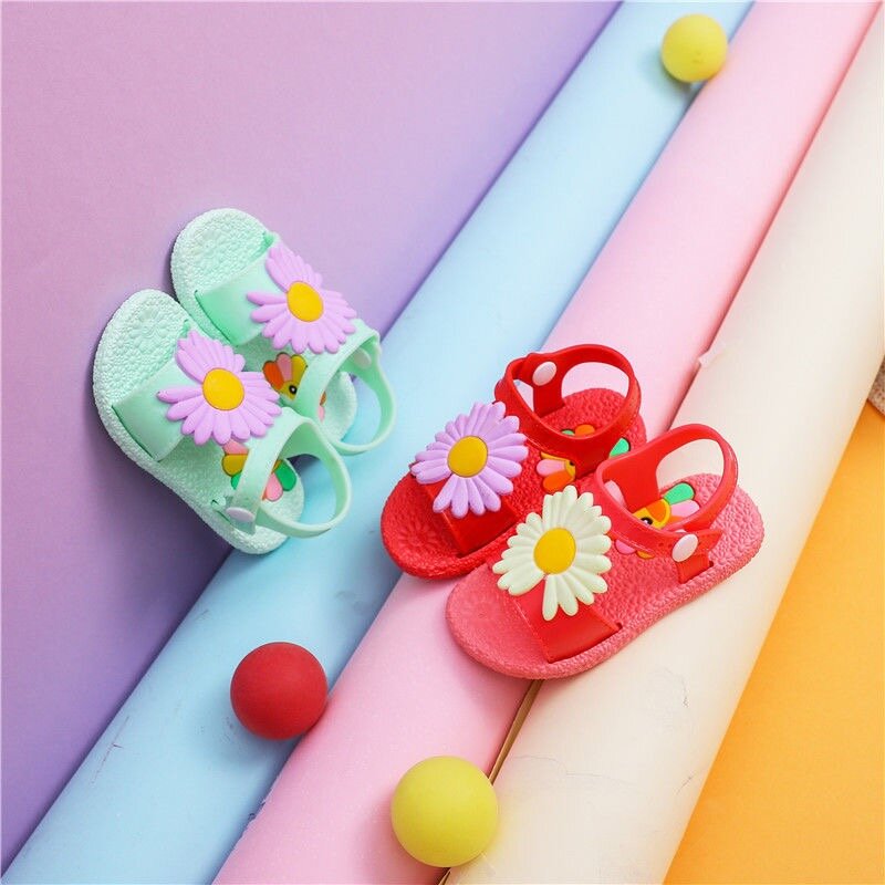 Sandálias do bebê do sexo feminino verão novo 0-2 anos de idade do bebê sandálias da criança fundo macio antiderrapante sapatos de princesa sapatos de criança