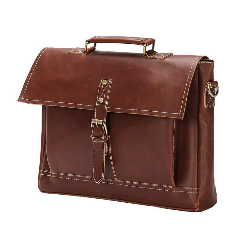 Bag men's Leather briefcase Male man laptop bag natural Leather for men Messenger bags men's Business briefcases 2019