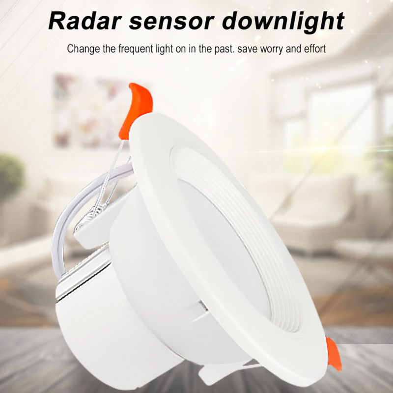 5w/7w/9w led radar detecção lâmpada do teto downlights para banheiro escadas varanda ac220v com sensor de radar inteligente iluminação