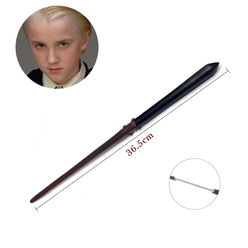 Varita de núcleo metálico para Cosplay de Voldemort, varita de Hermione, 35-40cm, regalo sorpresa para niños, accesorios de juego para regalo de cumpleaños