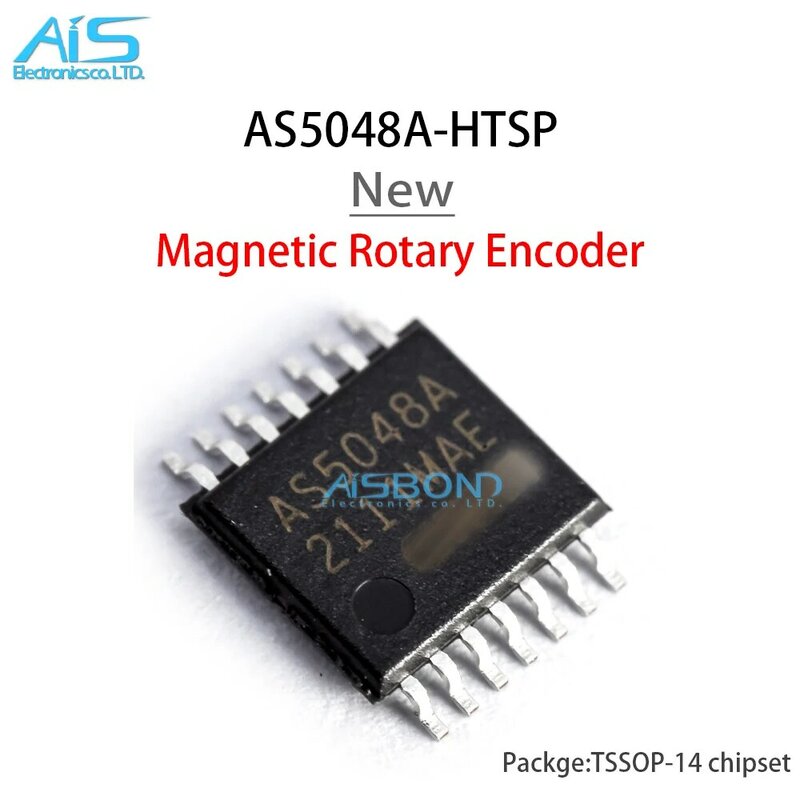 TSSOP-14 마그네틱 로터리 엔코더 IC 14 핀, AS5048A-HTSP AS5048A, 신제품