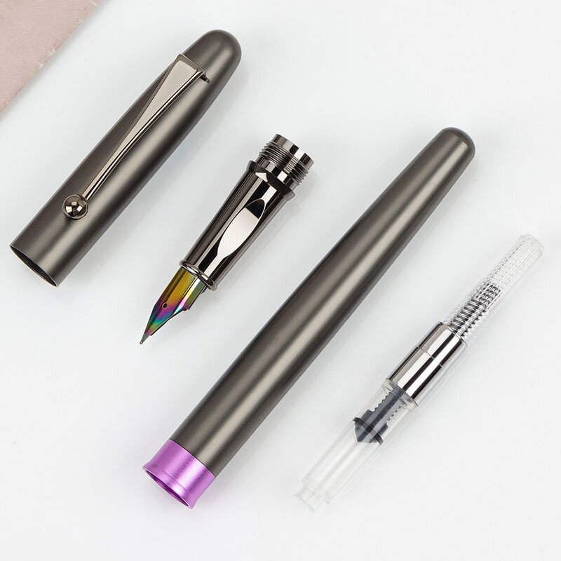 Stylo-plume en métal de luxe de qualité à la mode, fournitures de papeterie scolaires et de bureau bancaire, stylos à encre
