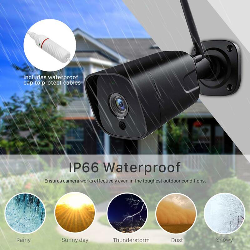 5MP bezprzewodowa kamera IP zewnętrzna 1080P 2MP AI ludzka kamera do monitoringu CCTV dwukierunkowa Audio IR Night Vision Bullet kamera Wifi
