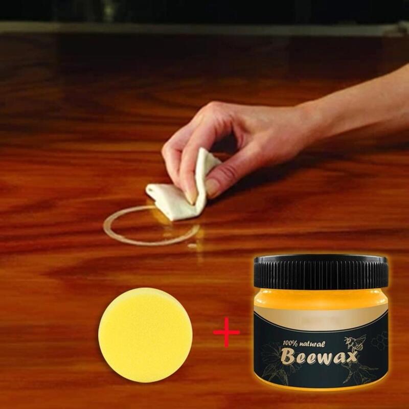 40^Organic 100% Natural Pure Wax Wood Seasoning Beewax Complete Solution Furniture Care Beeswax Home Cleaning