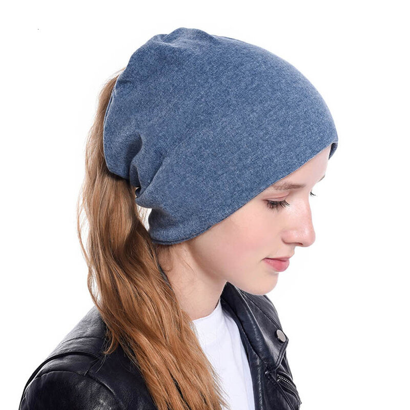 GKGJ-Bonnet pour femme avec trou pour les cheveux, chapeau pour queue de cheval, chapeau pour femme, bonnet d'hiver, bonnet pour le sport de course à pied, automne