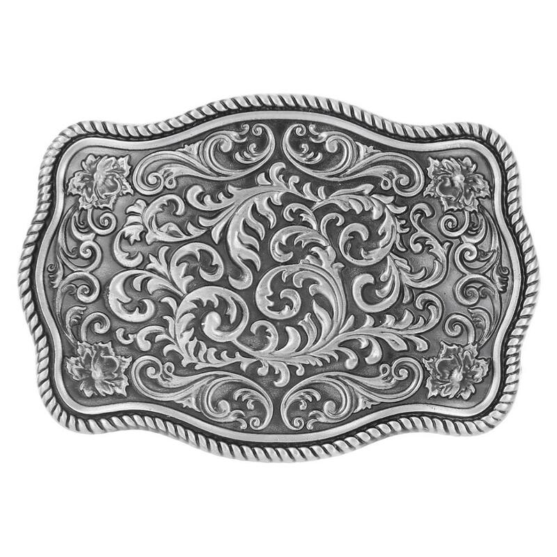Classic silver pattern belt buckle Western-style jeans accessories suitable for 4CM belt