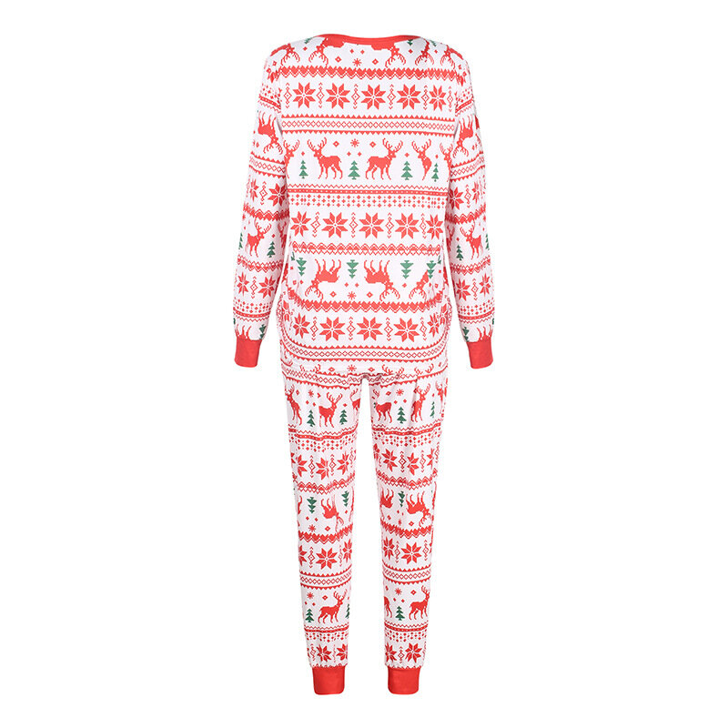 Rockwickline novo outono & inverno pijama feminino natal algodão retalhos normcore/minimalista férias estilo solto pijamas