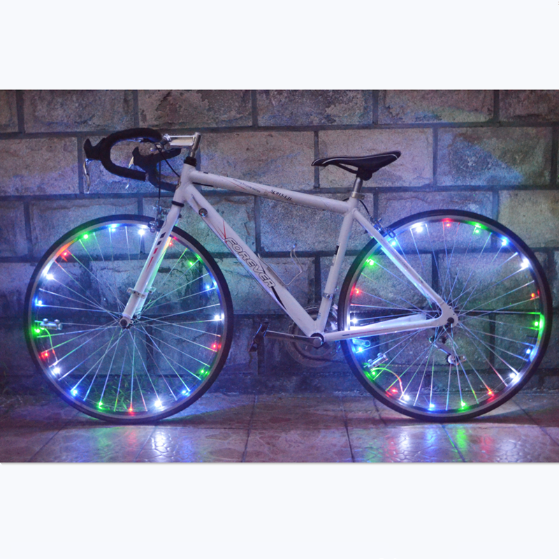 Led string luz lâmpada do feriado pode ser usado para raios de bicicleta lâmpada fio roda quente noite equitação lâmpada decorativa lâmpada pneu