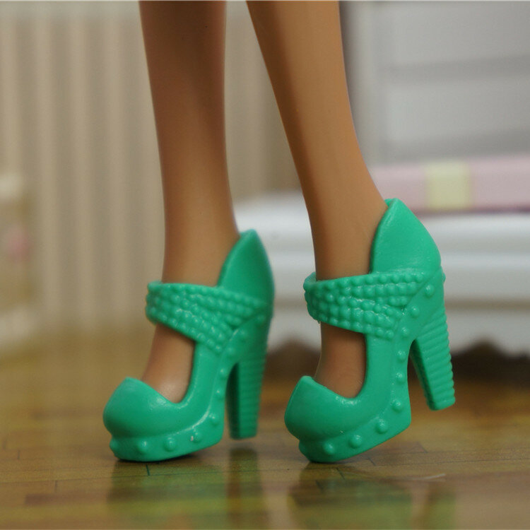 Scarpe da bambola femminili originali 1/6 sandali da bambola decori bambini fai da te Dressing Toy Fashion Cute Clear Doll Shoes blu verde rosso colori