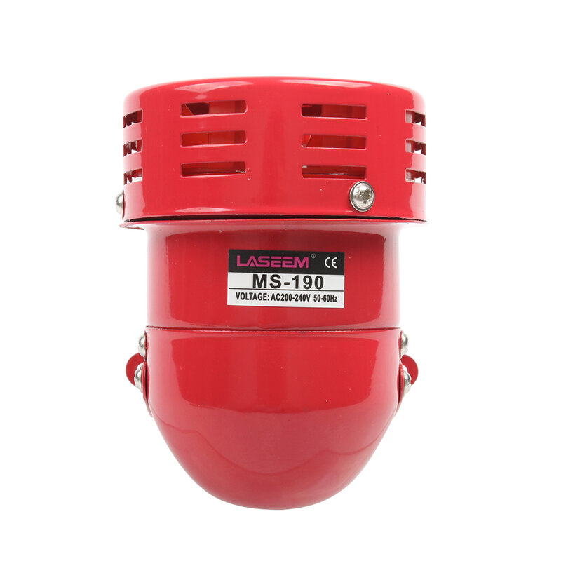 12V Dc 24V Dc 220V Ac 110V Ac Red Mini Metal Motor Siren Industriële Alarm Geluid elektrische Guard Tegen Diefstal MS-190