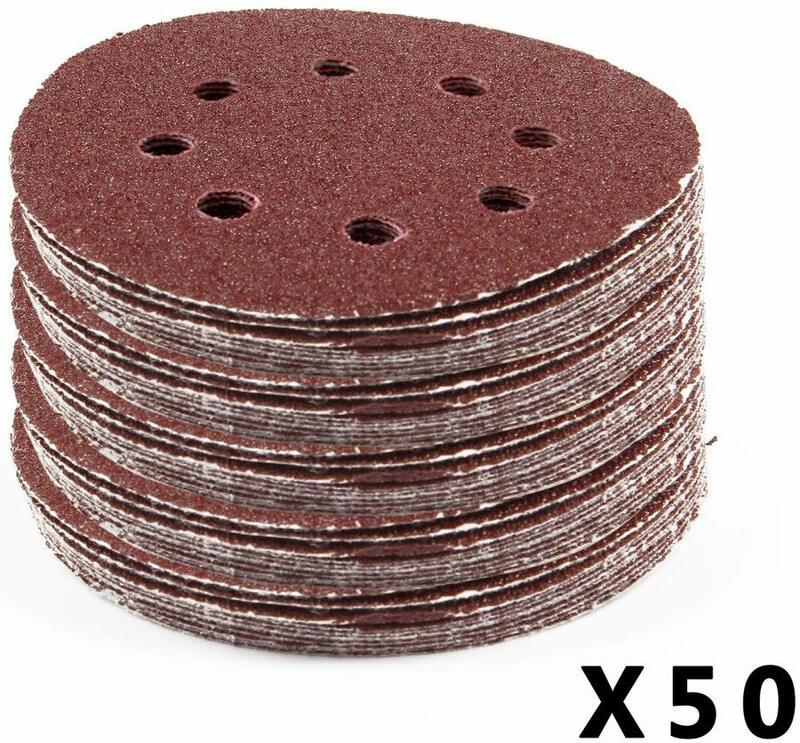 50 pces 125mm - 12.7cm discos almofadas gancho abrasivo escova roda polimento lixamento disco fibra amortecedor carro almofada giratória óxido de alumínio