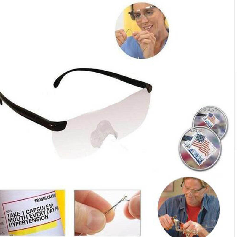 Пресбиопические очки с поворотом на 250 градусов, черные лупы, увеличительные очки, очки для защиты глаз, модные портативные очки из поликарбоната