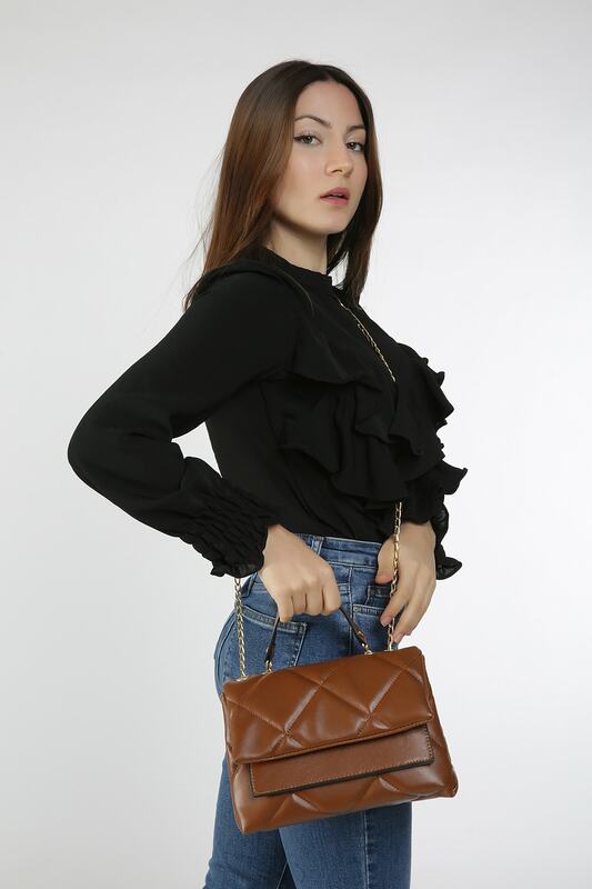 Женская коричневая сумка через плечо с вышивкой-сумка через плечо