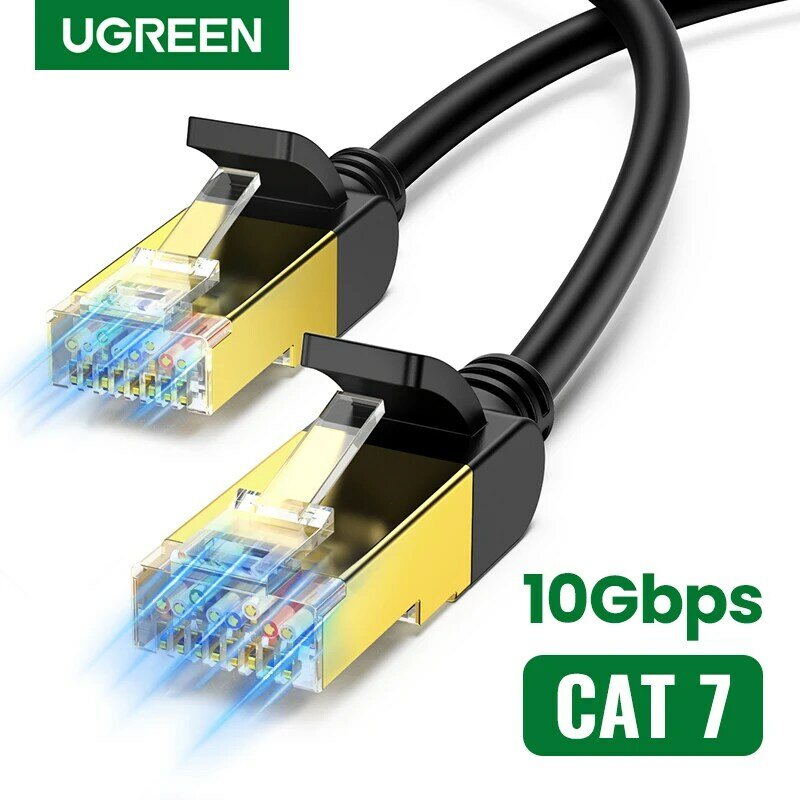 UGREEN-Cable Lan Cat7 RJ45, Cable de red UTP RJ 45 para Cat6, Cable de parche Compatible para módem, enrutador