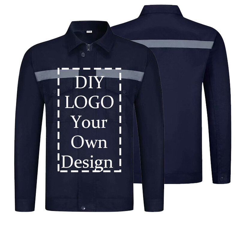 Niestandardowe ubrania robocze LOGO twój własny projekt zagęszczony odzież robocza z długimi rękawami odporny na zużycie płaszcz wiosenny i jesienny warsztat