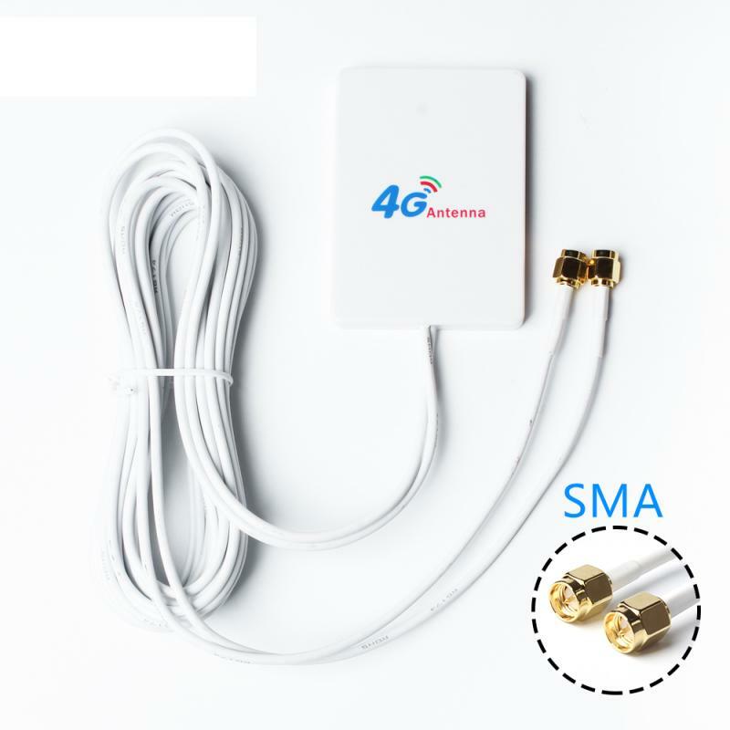 Antena 4G al aire libre 3G lte Antena SMA macho de largo alcance 20-25dbi 4G antena con Cable de 10m para Huawei ZTE Router módem B310 B525