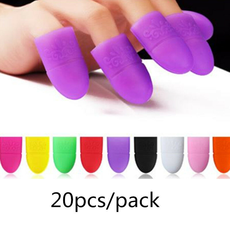 20pcs/set Nail Art Soak Off Cap Clip Nail Polish Remover Gel Degreaser Polish Remove Nail Cleaner Manicure Tool 20#36