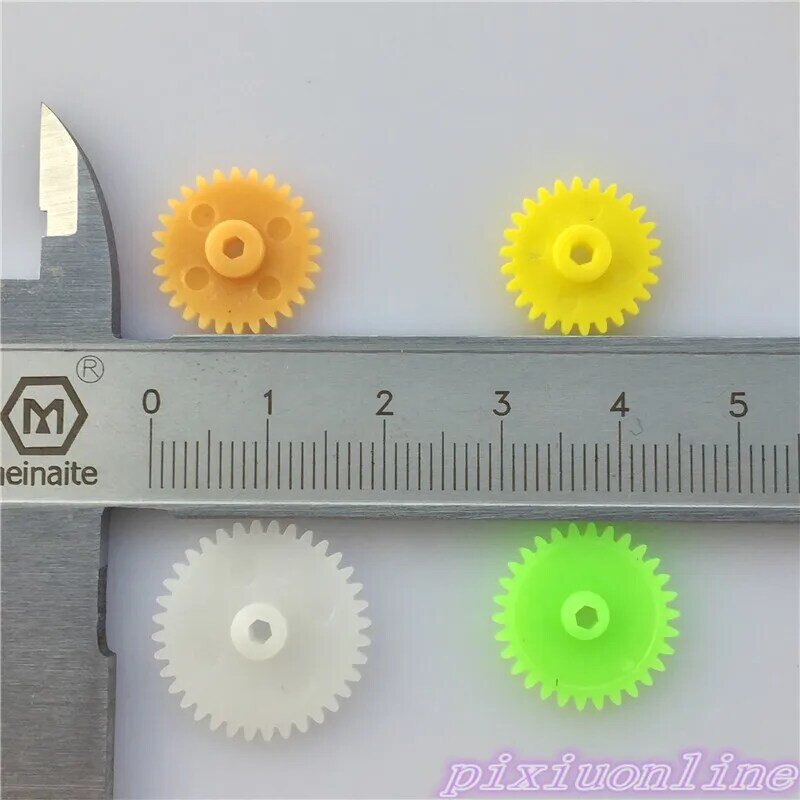 Paquete de engranajes de mezcla de eje hexagonal, 20 unids/paquete, 1,8mm, J169 contiene 20/28/30/36T, engranaje de cuatro colores, 0,5 módulos, piezas de bricolaje, envío directo