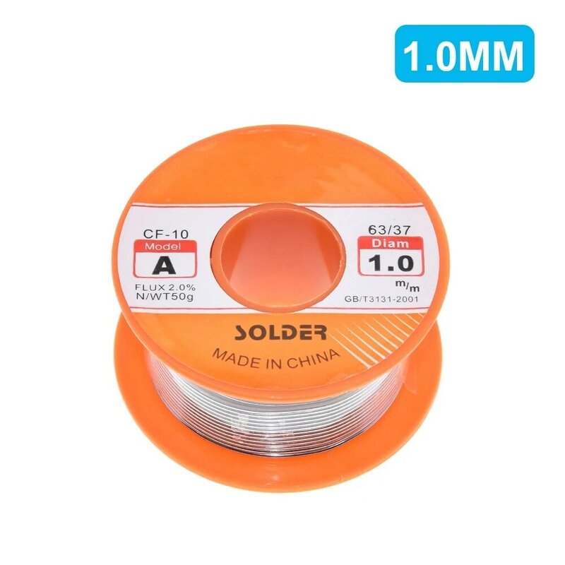 TZT 0.6/0.8/1/1.2/1.5MM 63/37 FLUX 2.0% 45FT Tin Lead Tin Wire Melt Rosin Core Solder Soldering Wire Roll For diy