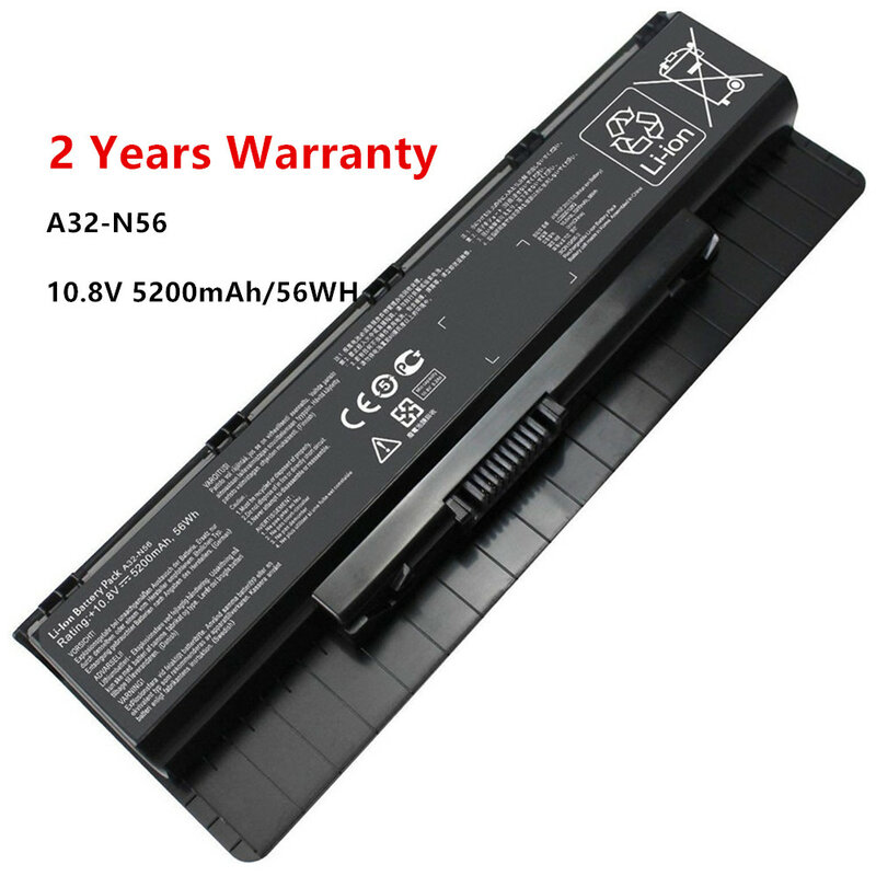 ZNOVAY A32-N56 Notebook Battery for ASUS A31-N56 A33-N56 N46 N46V N46VJ N46VM N46VZ N56 N56V Laptop Battery 10.8V 5200mAh