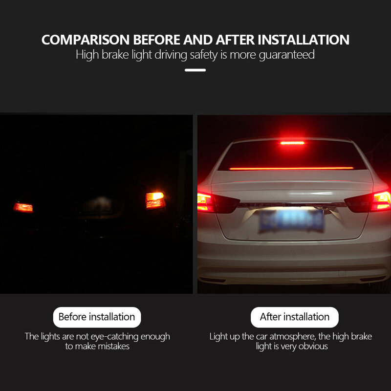 Многорежисветильник Светодиодная лента для автомобиля, 90 см/100 см, левый/правый указатели поворота, двойная вспышка, стоп-светильник для автомобиля, 12 В постоянного тока, безопасность движения