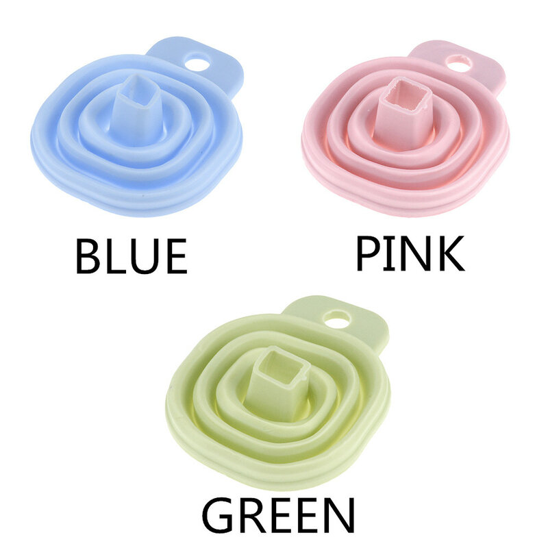 1pc Blue/Pink/Green Creative Retractable Household Silica Gel  Mini Funnel  Hung Household Liquid Kitchen Tools