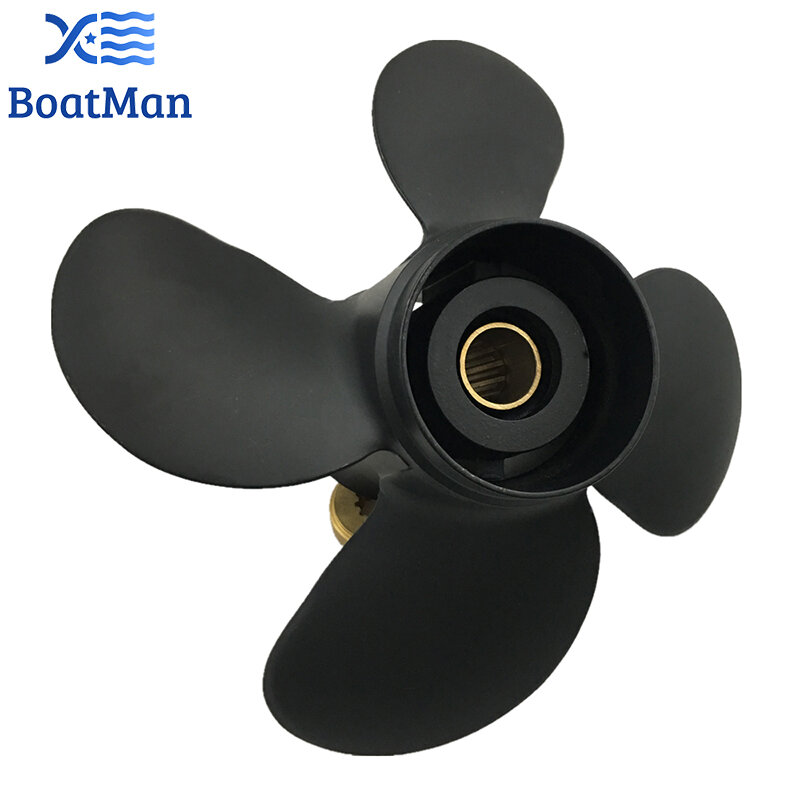 Boat Propeller 10.4x12 For Suzuki Outboard Motor 35-65 HP Aluminum 13 Tooth Spline Factory Outlet 4 Blade Engine Part