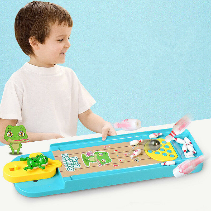 Giocattoli educativi montessori bambini Mini Frog Bowling giochi interattivi Desktop lancio Pad giocattolo Desktop da interno genitore-figlio