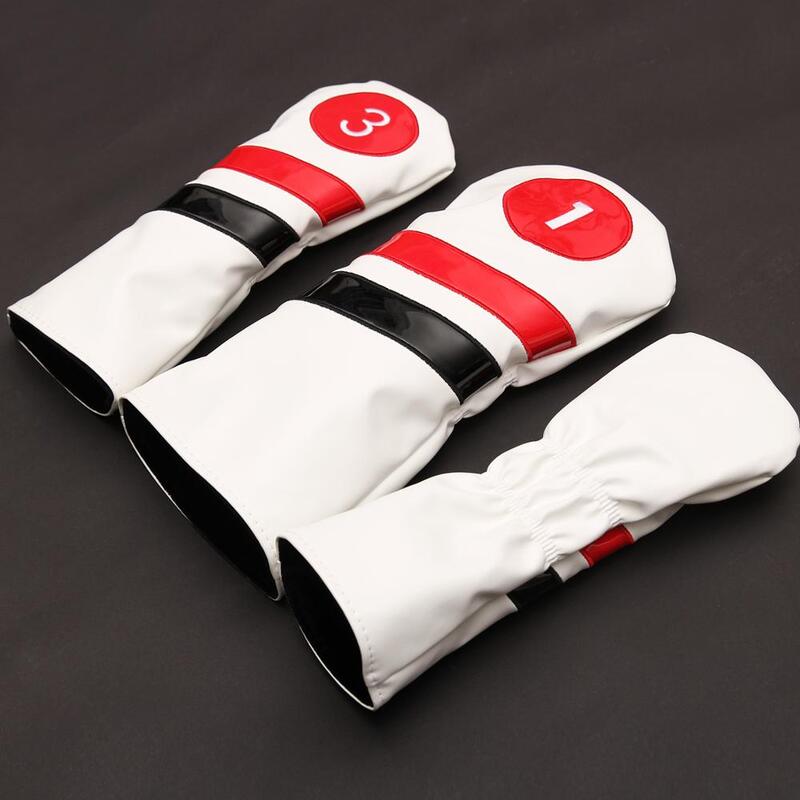 Câu Lạc Bộ Golf Số 1 Số 3 Số 5 Gỗ Headcovers Lái Xe/Fairway Cứu Rừng/Lai PU Da Đầu có Bộ Bảo Vệ