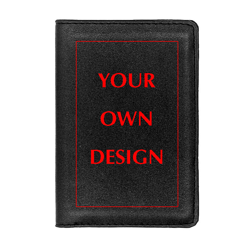Custom Foto/Merk Logo/Foto Lederen Paspoort Cover Mannen Vrouwen Slim Id-kaart Houder Wallet Case Diy Reizen accessoires Geschenken