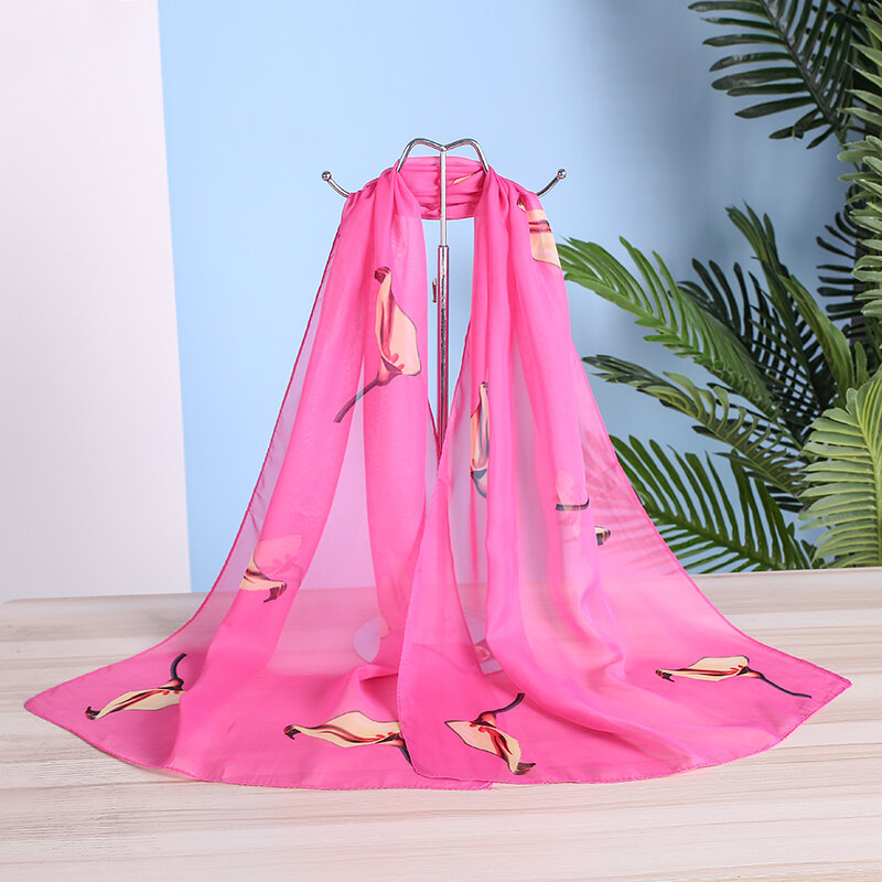 Brand New Chiffon Scarf Women Spring Summer Silk Scarves Thin Flower Shawls And Wraps  Foulard Print Hijab Stoles Wholesale