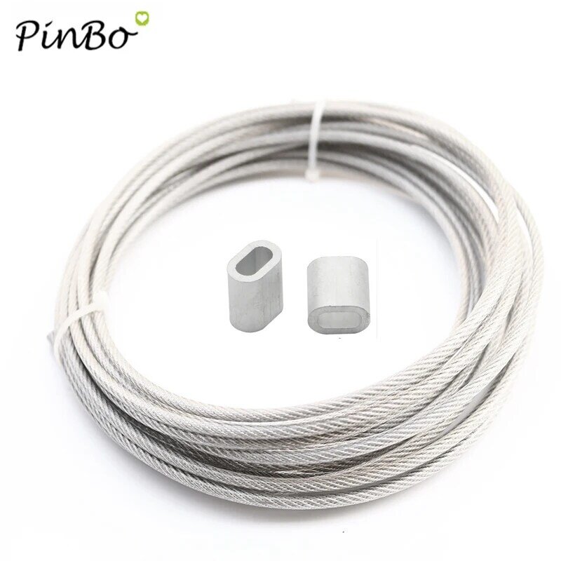5 metrów lina stalowa PVC przezroczyste powlekane kabel lina ze stali nierdzewnej do bielizny średnica 0.8mm 1mm 1.5mm 2mm 3mm