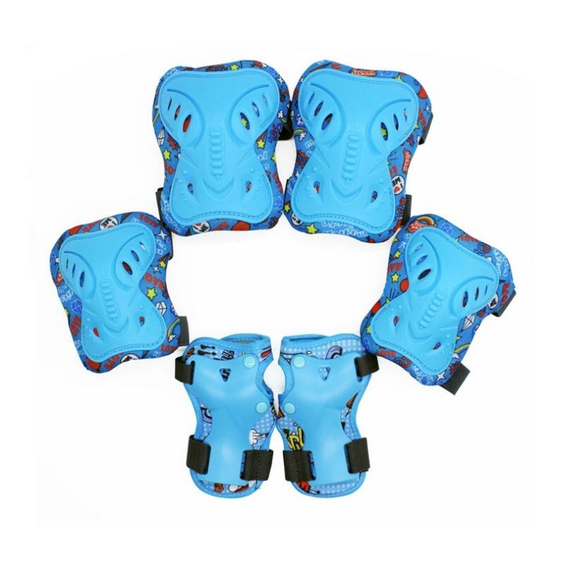 6 pieces / set of children's outdoor roller skating bicycle knee, elbow and wrist cover set safety protection