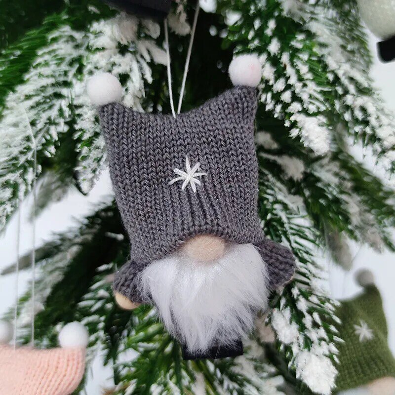 Christmas Tree Pendants Cute Plush Toy Doll Santa Elk Pillow Doll Gift Christmas Decorations / Holiday Party Birthday Decoration