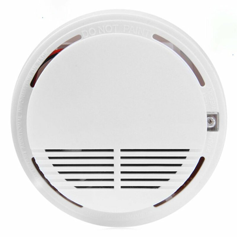 Detector de humo de 1 piezas, Sensor fotoeléctrico independiente sensible a la alarma, para el hogar, la Oficina, la tienda y el hogar