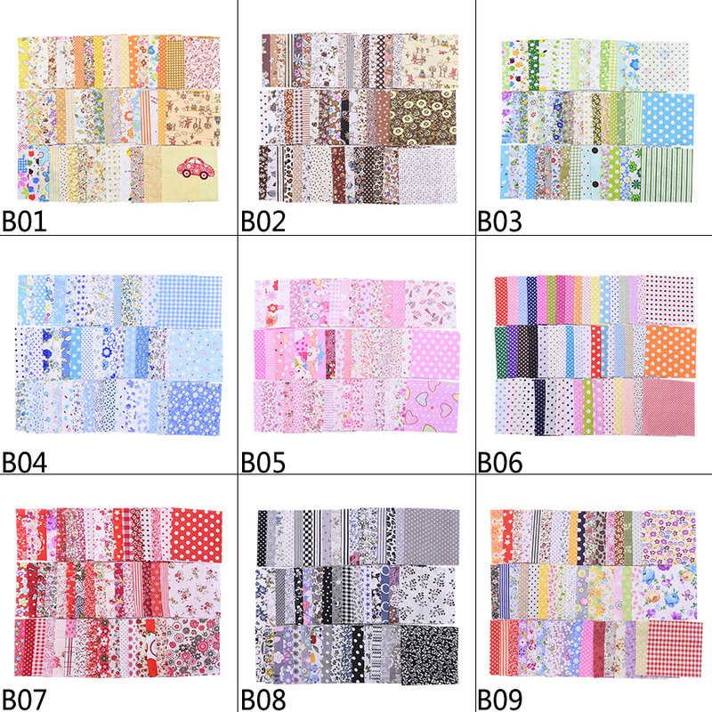 7-50 stücke Verschiedene Floral Gedruckt Baumwolle Tuch Nähen Quilten Stoff für Patchwork Hand DIY Handmade Material Platz
