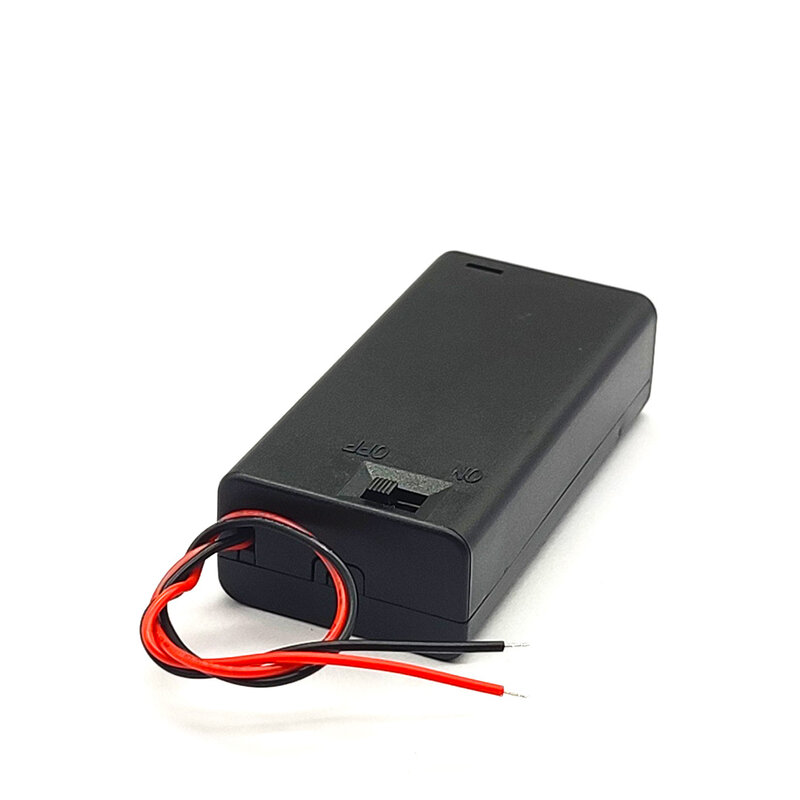 1/2/3/4 Slots AA Battery Holder 1.5V/3V/4.5V/6V AA Battery Storage Box With Leads Wirees ON/Off Switch Screw Cap Case Back Cover