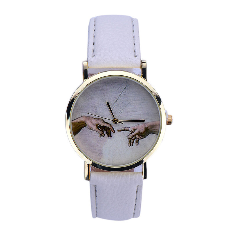 Женские кожаные Аналоговые кварцевые наручные часы женские часы