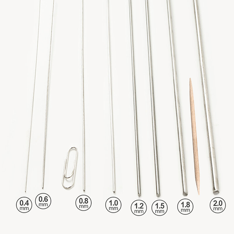 5 medidores de diâmetro médio do fio de aço duro 1mm 1.2mm 1.5mm 2mm 2.5mm 3mm 304 fio duro de aço inoxidável da única costa