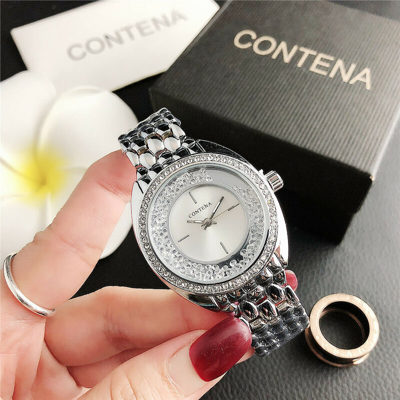 Reloj Vintage con diamantes de imitación para mujer, pulsera de cuarzo, esfera pequeña, 2020