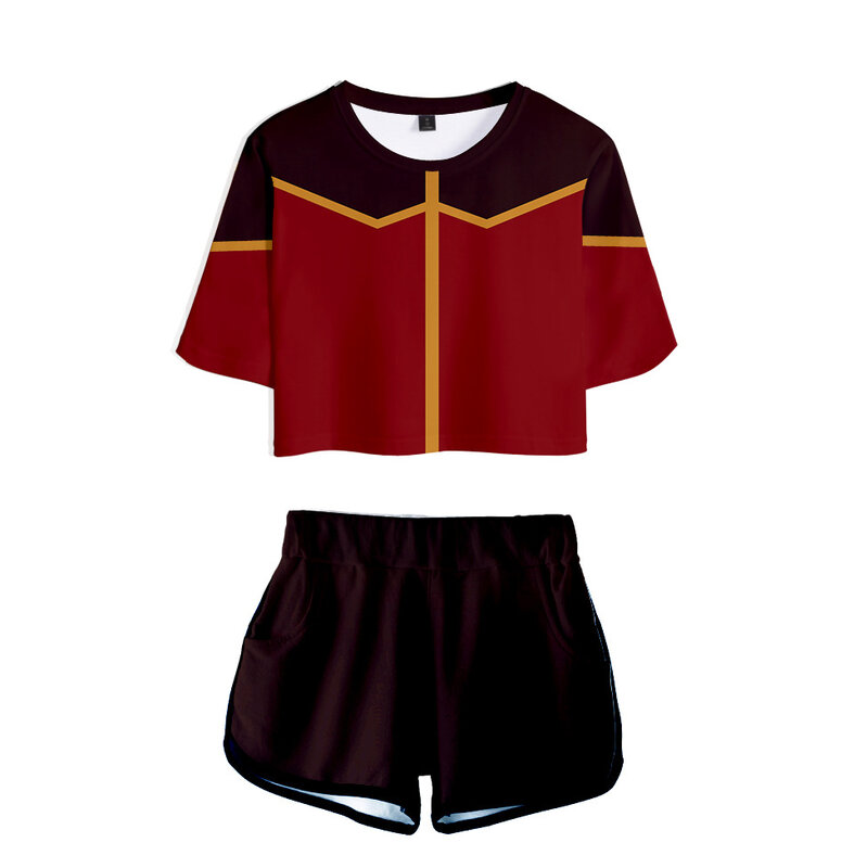 Avatar: The Last Airbender Cosplay Costume Women Tops+Shorts Anime 3D Printed AvatarCostume