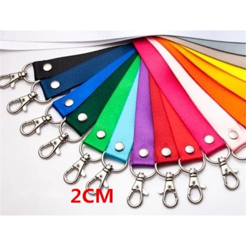Neck Strap 20mm Lanyard For Mobile Phone Holder Id Name Badge Holder Keys Metal Clip,colorful And Practical