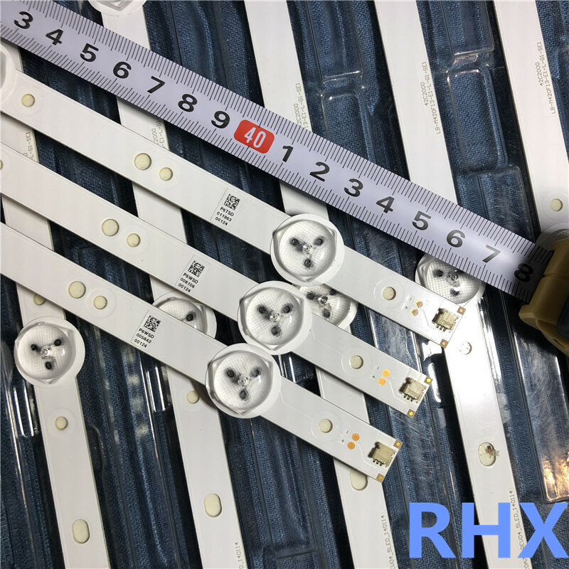 Retroiluminação LED Bar substituição para Changhong 42C2000, SVJ420A76 REV04-5LED-140114, 470mm, 100% novo