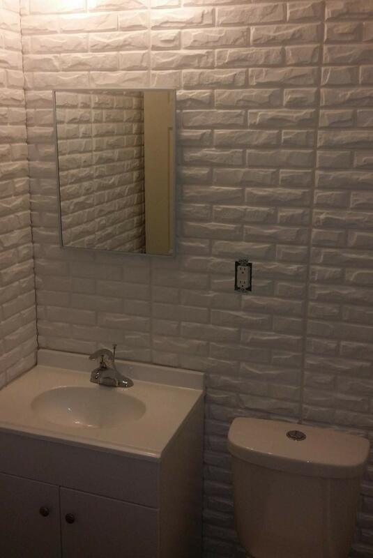 50x50cm Kunststoff Dekorative Weiße Ziegel 3D Wand Panels für Wohnzimmer Schlafzimmer TV Hintergrund Pack von 12 fliesen