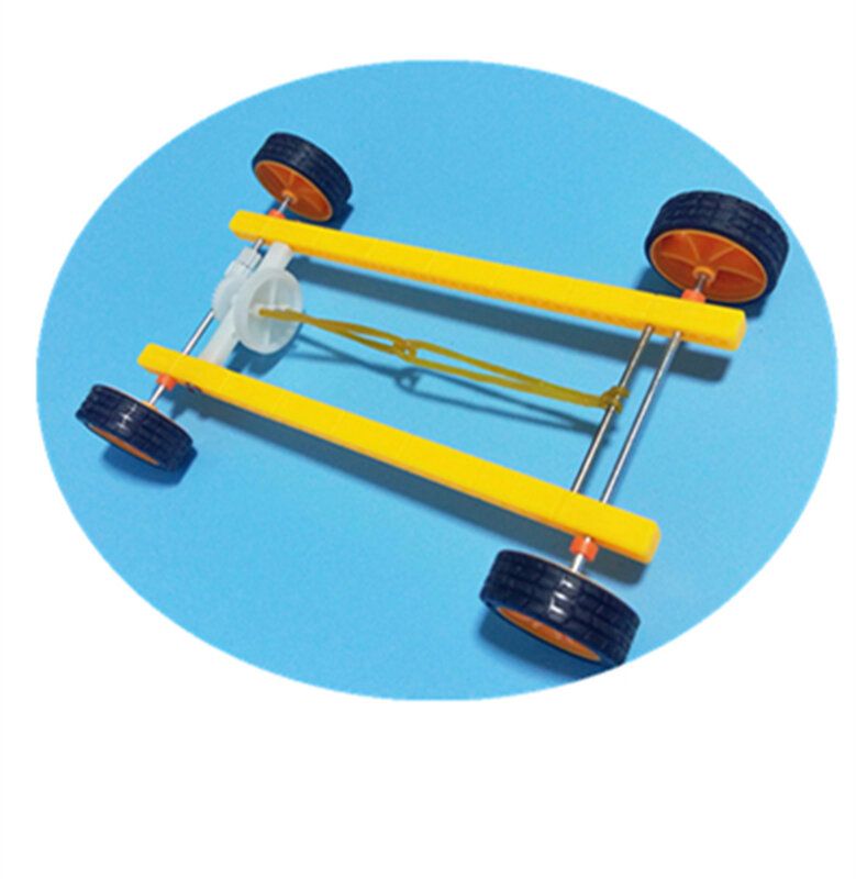 Feichao-juguetes de cuatro ruedas para niños, banda de goma, puzle de poder, modelos de ensamblaje, conjunto hecho a mano