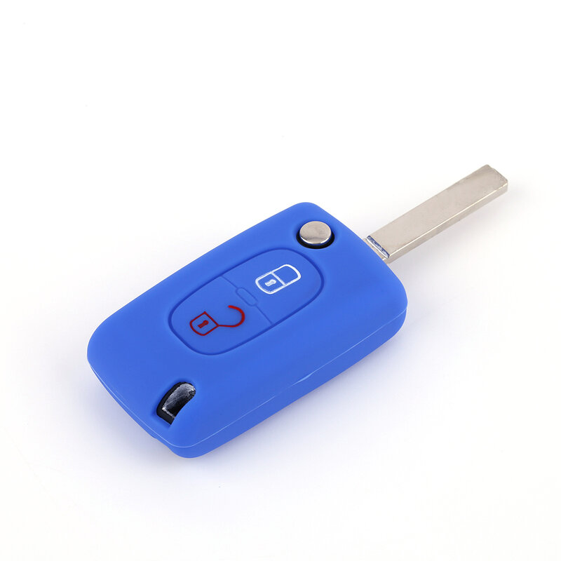 Juste de protection en silicone pour clé de voiture, compatible avec KIT 407, 308, 408, 207, 208, 307, RCZ, Cristaux en C3, C4, C4L, C5, C6, C2, Xsara, Picasso