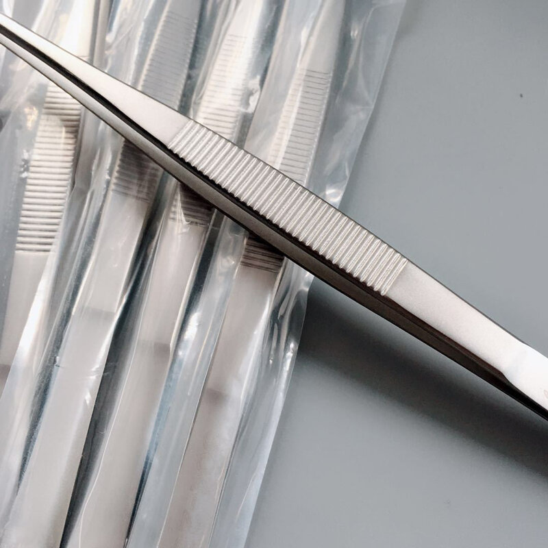 Alta qualidade pinças de jateamento de aço inoxidável 304 anti-iodo longo fórceps 12.5-30cm de cabeça reta cotovelo ferramentas médicas