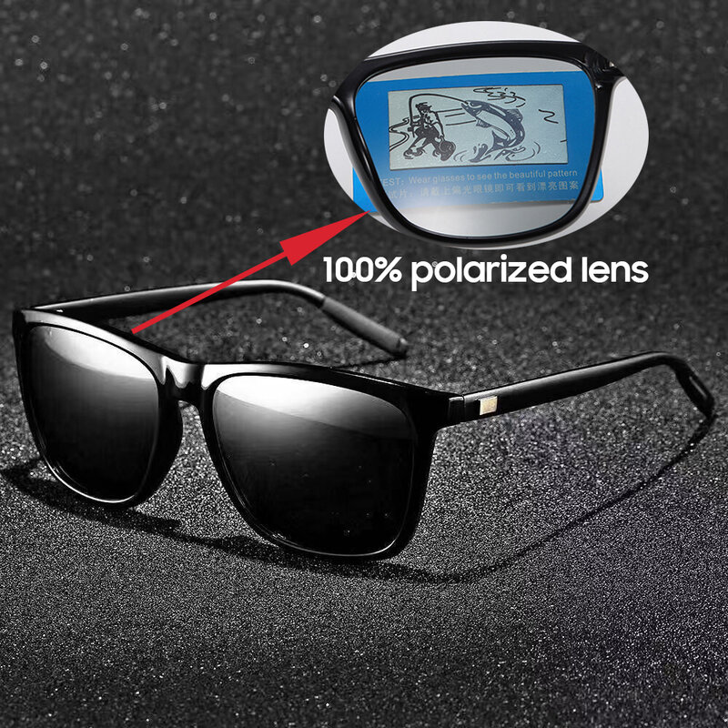 VIVIBEE Luxury Square Polarized Sunglasses Men Driving Blue Mirror Lens Classic Unisex Sun Glasses 2024 Trends Women Shades